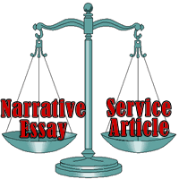 narrative essay versus service articles